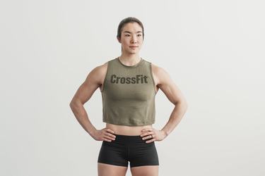 Nobull Crossfit® Muscle Women's Tank Tops Green | Australia (SF9872)